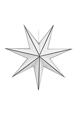 Stjerne stroke hvid med 7 takker 45 cm fra House Doctor - Tinashjem